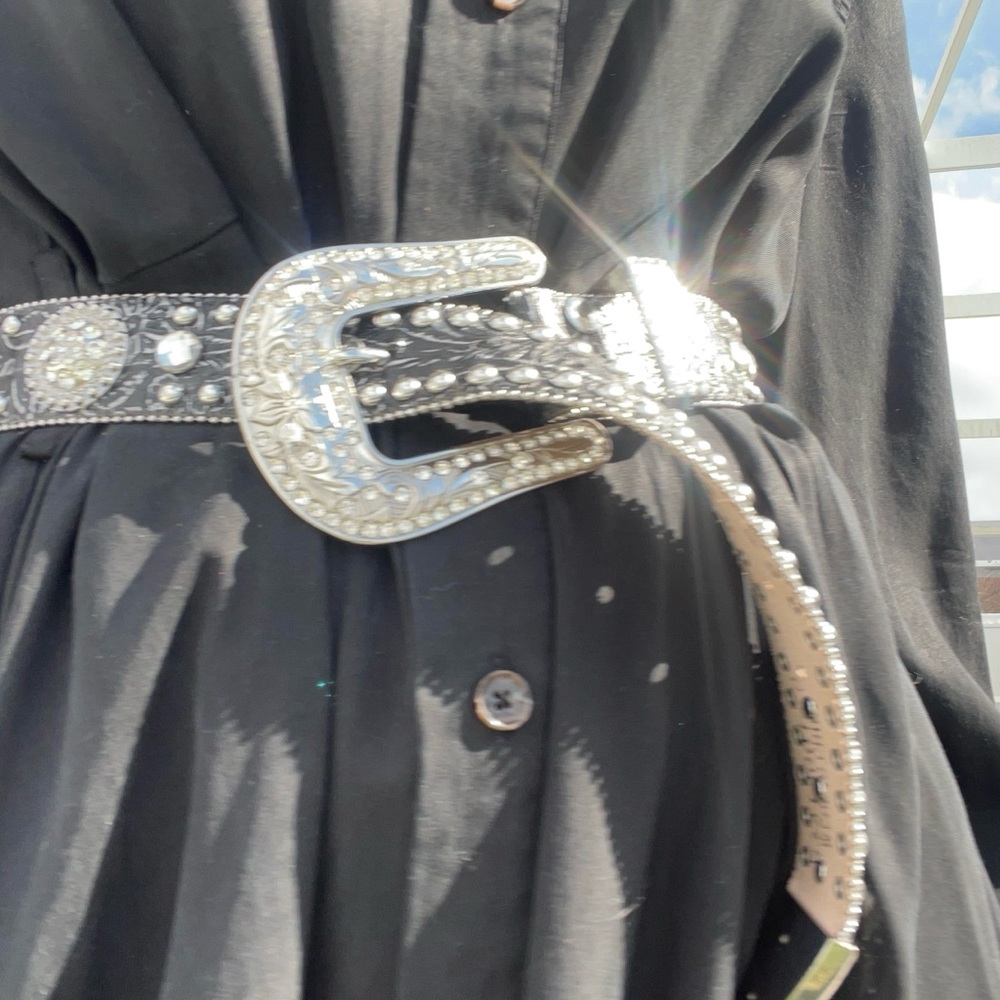 Big Buckle Western Leather Belt